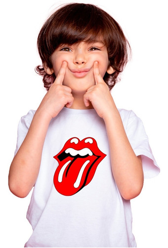 Imagen 1 de 3 de Remera Niño/niña Rolling Stones Rock Música Cal. Premium