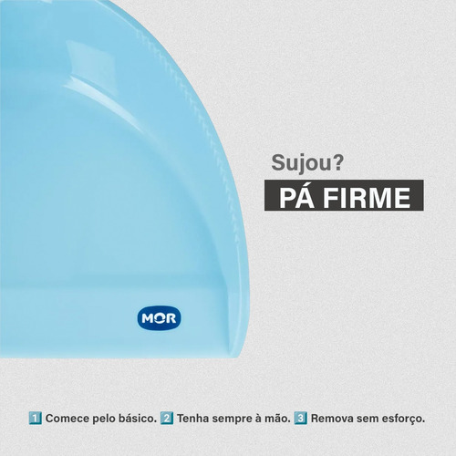 Kit Limpeza Compacto Com Escova Suave E Pá Resistente Azul