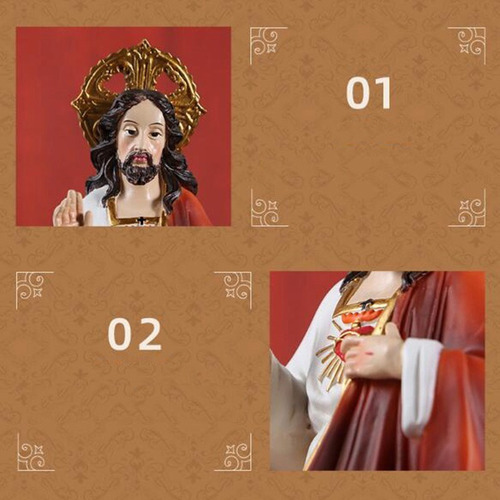 Estátua Do Sagrado Coração De Jesus Cristo, Decoração Católi