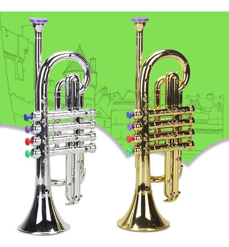 Conjunto Musical De Instrumentos De Sopro 4 Tons De Ouro