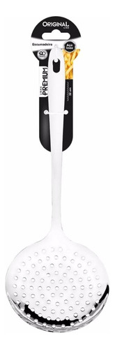 Escumadeira Para Fritura Cozinha Aço Inox Premium 32cm