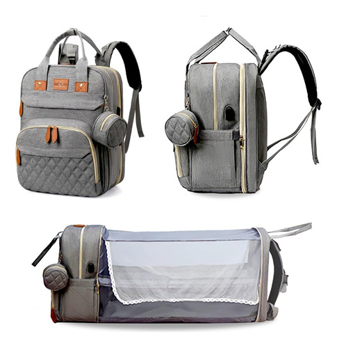 Bolsa De Pañales Mochila Para Bebé Impermeable Multifunciona