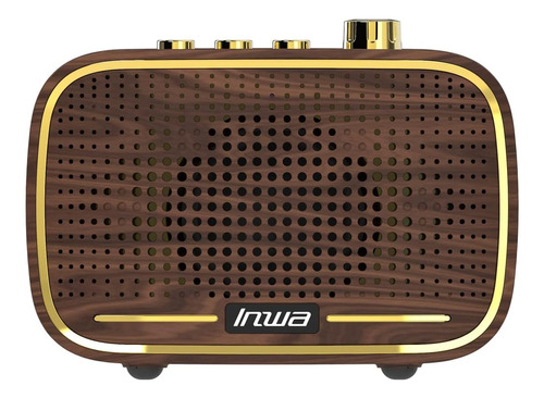 Inwa Altavoz Retro Bluetooth Portátil Inalámbrico De 10w Color Marrón 110v