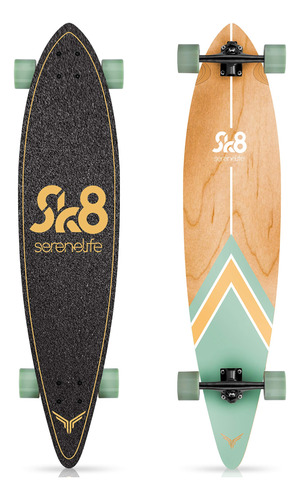 Serenelife Complete Standard Skateboard Mini Cruiser - Deck