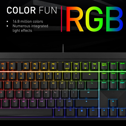 Cherry Mx 2.0s Teclado De Jogos Com Fio Com Iluminação Rgb -