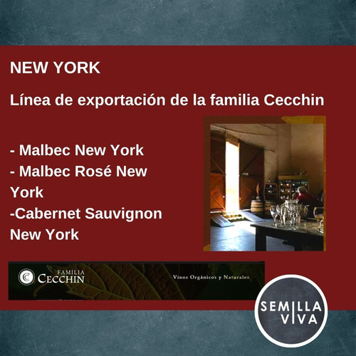 Imagen 5 de 10 de Vino Orgánico Malbec Familia Cecchin X 750 Ml - New York