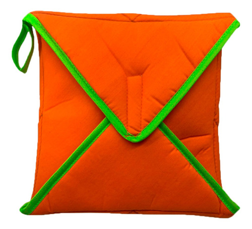 Tortillero Térmico Servilleta Liso Naranja Verde Chico