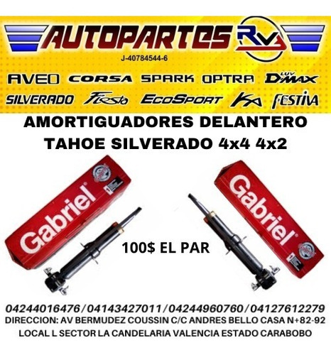 Amortiguador Delantero Chevrolet Tahoe Silverado 4x4 4x2