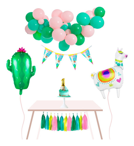 Combo Cumpleaños Kit Globos Llama