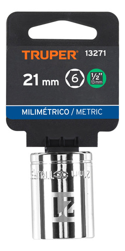 Dado 6 Puntas Cuadro 1/2 De 21mm Truper 13271