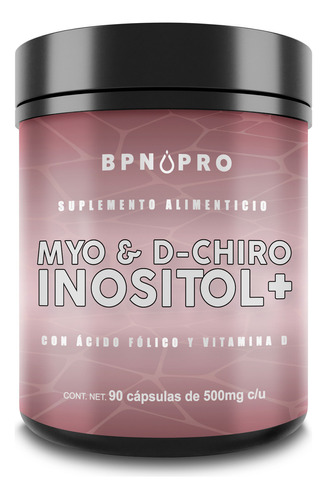 BPN Pro Myo-inositol D-chiro Puro Acido Folico Vitamina D3 Sin Sabor Sabor Inositol 90 Caps