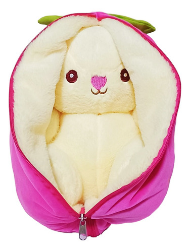 Peluche Strawberry Rabbit Reversible