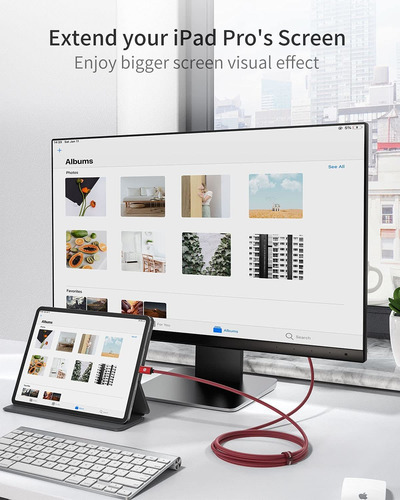 Imagen 2 de 8 de Silkland Usb C To Displayport Cable 3.3ft/1m [4k@60hz, 2k...
