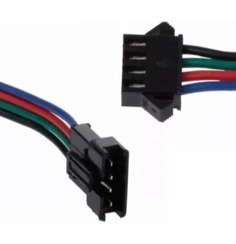 Pack Cerrado X100u Cable Conector 4pin Para Led Rgb