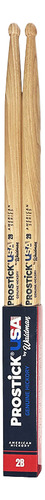 Baqueta Prostick By Waldman 2bh Hickory American Cor Marrom-claro