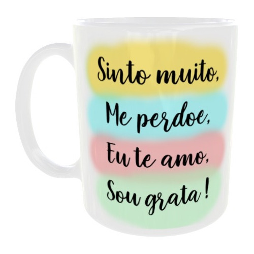 Kit 28 Canecas Ho'oponopono Frases Gratidão Xicara  Presente