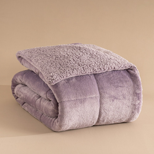 Cobertor Quilt Chiporro Sherpa King Reversible Colores
