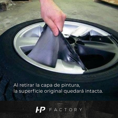 Imagen 3 de 11 de Kit Stretch X 4 Pintura Para Llantas 18 O Mas Negro Satinado