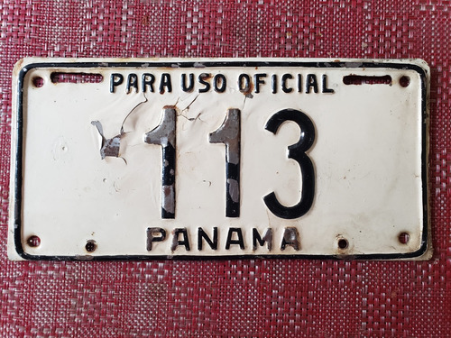 Placa De Panama ( Oficial ) Setentera 
