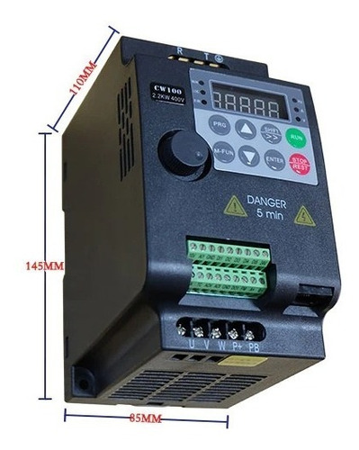 Inversor De Frequência 3cv 10a 2.2kw Saida 220v Trifásico