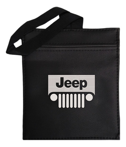 Bolsa  De Basura Para Carro Jeep Parrilla Logo Blanco