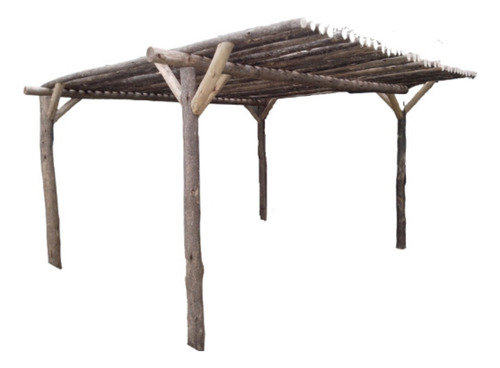 Pérgola De Tronco Rustico