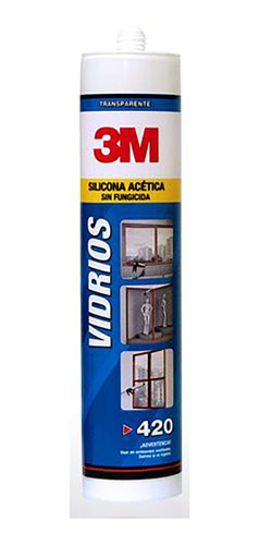 Silicona Acética 3m Sin Fungicida Vidrios 300ml