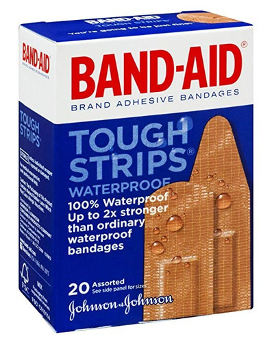 Band-aid Vendajes Impermeables Tough-strips Surtido 20 Ea