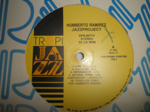 Disco Importado De Humberto Ramìrez - Jazz Project (1992)