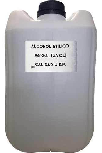 Alcohol Etilico 96° G.l. 20 Litros Granel Mismo Dia