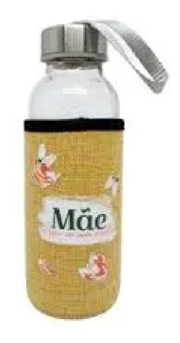 Imagem 4 de 6 de 3 Garrafa Vidro C/ Alça 300ml Academia Não Vaza Capa Brinde