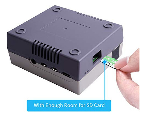 Funda Geeekpi Retro Gaming Nes4pi Para Raspberry Pi 4 Modelo