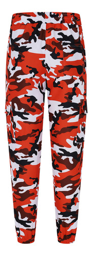 Pantalones Con Estampado De Camuflaje Con Bolsillos Elástico