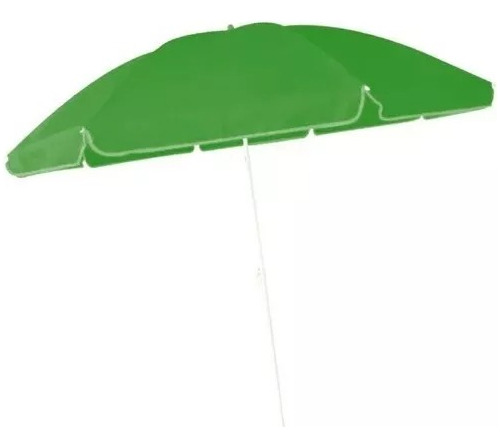 Parasol Sombrilla De Playa Jardín Exteriores Portátil 2.10m Color Verde