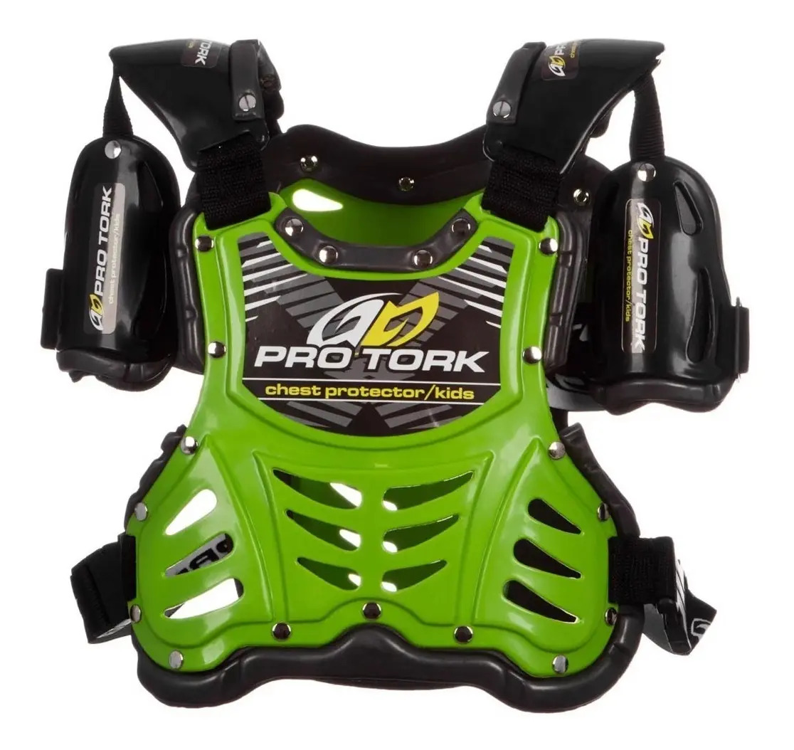 Colete Protetor Motocros P/ Criança Protork 788 Cores Cor Verde