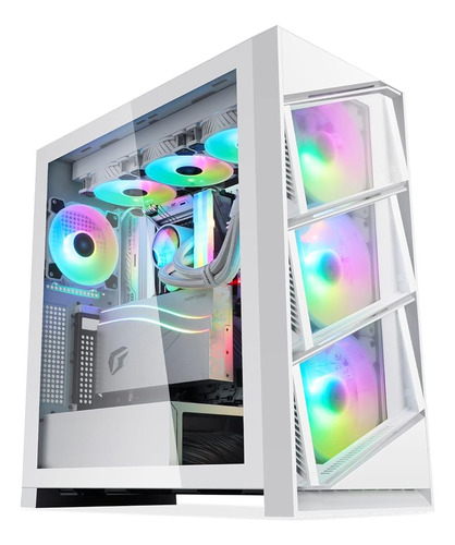 Segotep T3 Caja Blanca De Pc Para Juegos Atx De Torre Media,