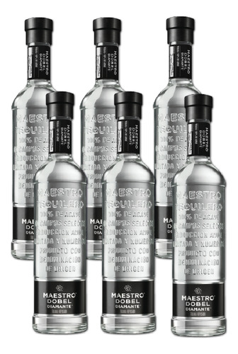 6 Tequila Maestro Dobel Diamante 700 Ml