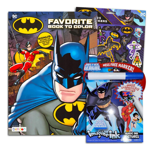 Dc Comics Batman Para Colorear Y Activity Book Set Con Pega.