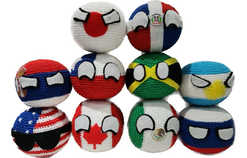 Countryballs Amigurumis Personalizados De Hilo 100% Algodón