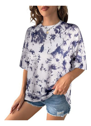 New.. Camiseta Manga Corta Mujer Cuello Redondo Estampado