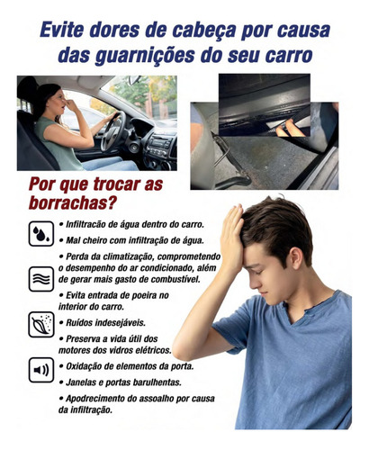 Kit 4 Portas Borracha Tiggo 5x Chery Vedação Qualidade