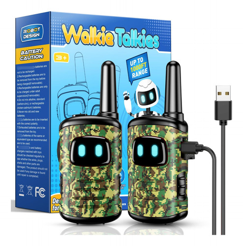 Walkie Talkies Niños Recargables Paquete 2 Al Aire Libre Color