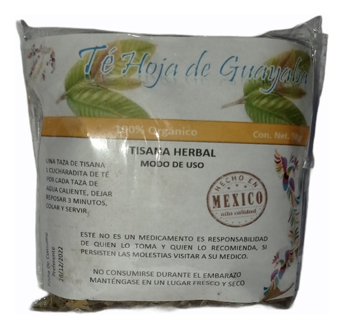 Té Hoja De Guayaba 50 Grs Productos Tenango 100% Natural