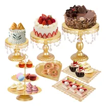 Comprar 7 Juego De Soportes De Metálicas Para Pasteles Y Postres
