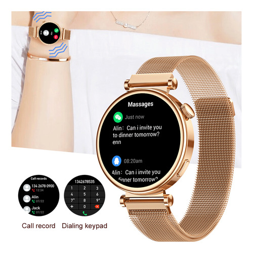Reloj Inteligente Amoled Screen Gt4 Mini 41 Mm Para Mujer Nf