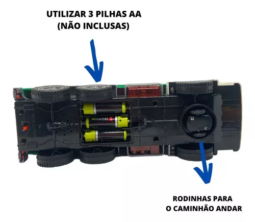 Caminhão Lixo Coletor Brinquedo Infantil Musical Som Luz- L