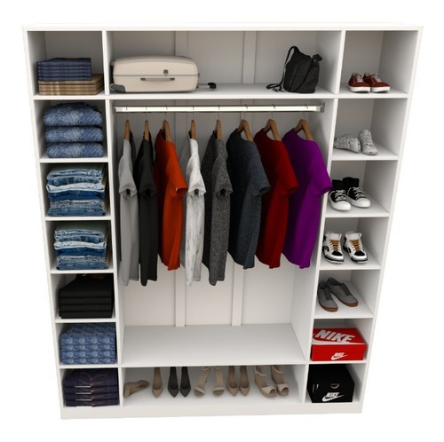 Armário Colmeia Cabideiro 100%mdf (closet Roupas Expositor) Cor Branco