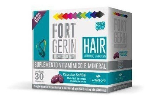 Cabelos Fortes Fort Gerin Hair 30cps Lasanday Nova Embalagem