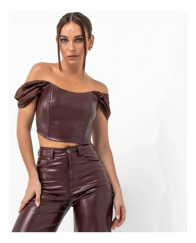 Corset Veronica Gamba Marrón Oscuro S
