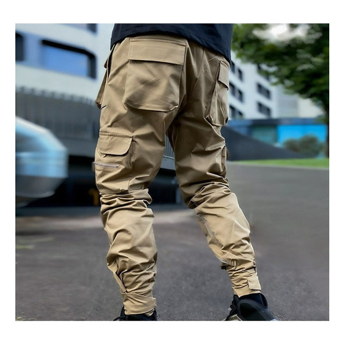 C+ Pantalones Cargo Reflectantes Para Hombre New Joggers